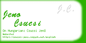 jeno csucsi business card